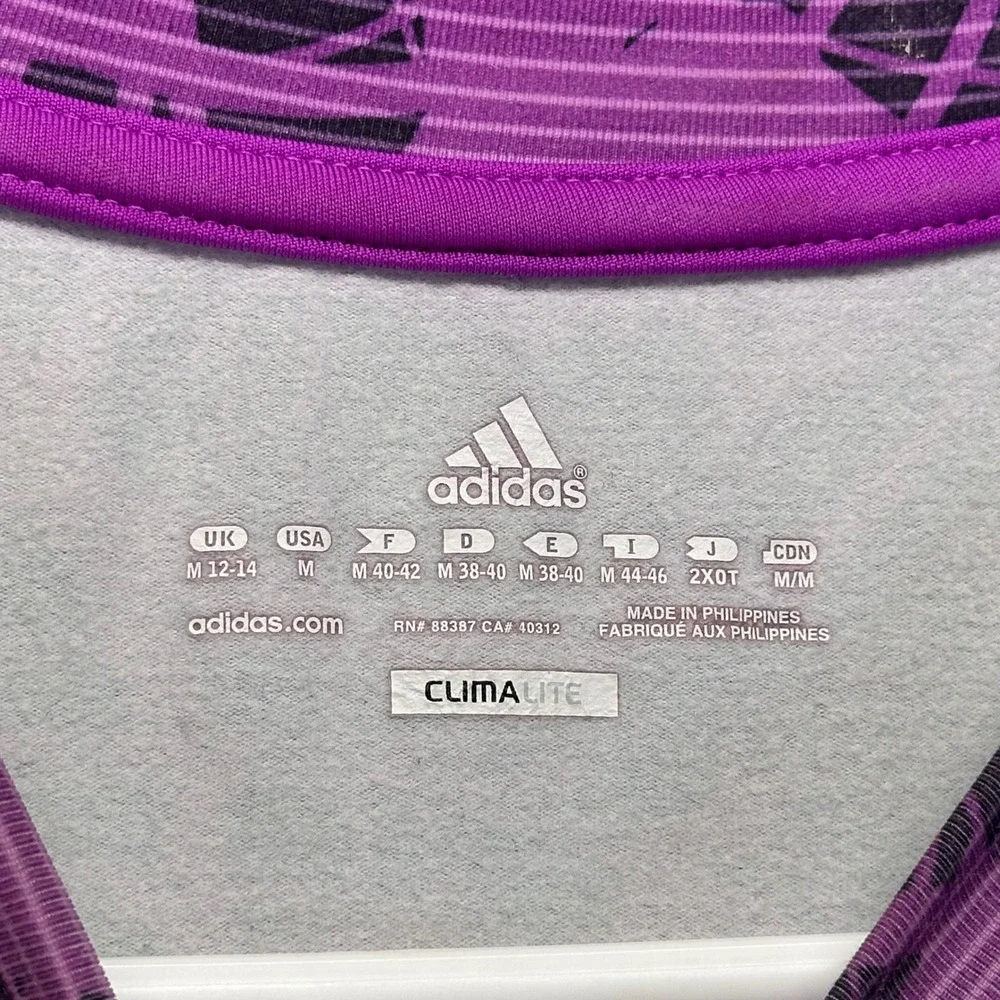 Adidas Techfit Climalite Compression Shirt Men's Medium Purple Long Sleeve
